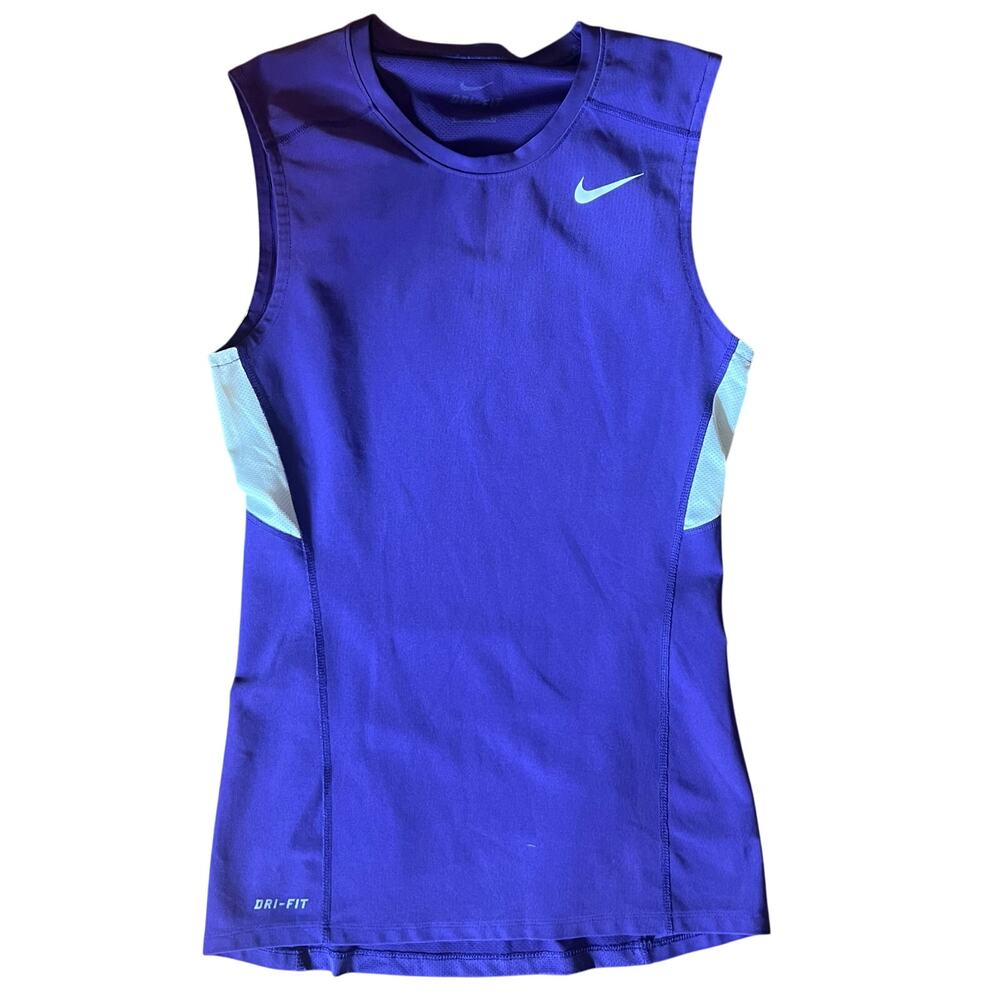 Purple Nike Sleeveless Dri-Fit Jersey Style Tank Top Size Small